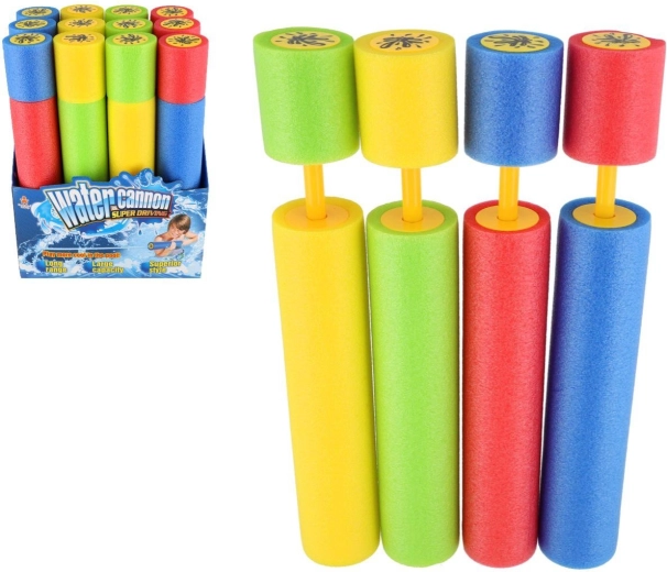 Piankowa armatka wodna 40 cm – 4 kolory (12 szt. w pudełku)