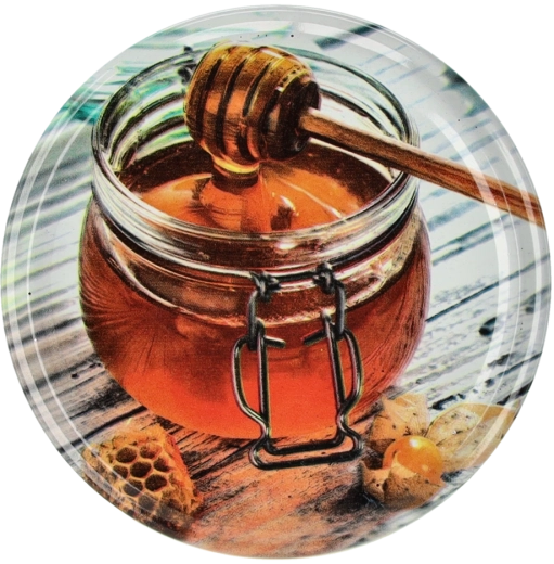 Zestaw metalowych wieczek do miodu 82 mm, 6 ząbków, 10 szt.