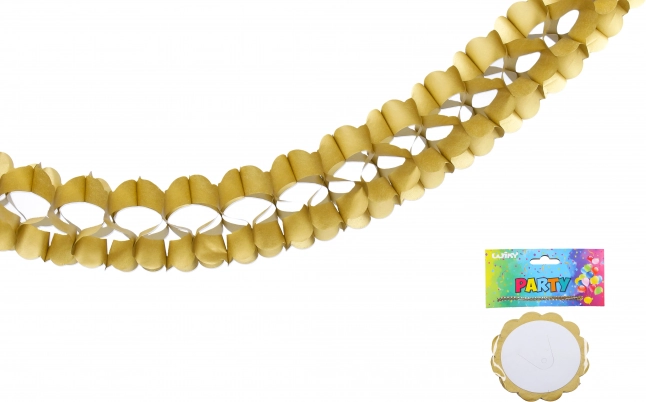 Złota papierowa girlanda 3,6 m