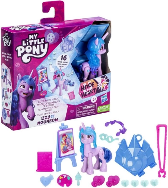 My Little Pony magiczny Cutie Mark – zestaw z breloczkiem i 8 cm pozującym kucykiem