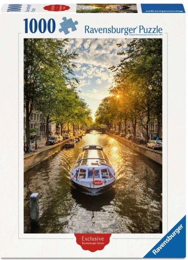 Puzzle Ravensburger rejs po amsterdamskich kanałach 1000 elementów