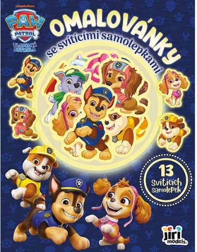 Kolorowanki ze świecącymi naklejkami Psi Patrol