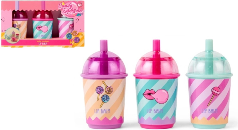 Create It! Candy balsam do ust w kubeczku – zestaw 3 szt.