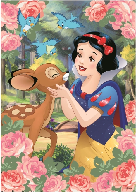 Puzzle Śnieżka i sarna - 200 elementów diamentowych