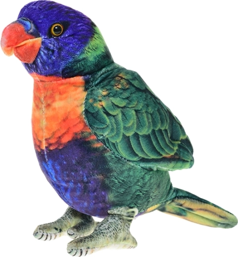 Pluszowy papuga lorys 23 cm – stojąca dekoracja i zabawka dla dzieci