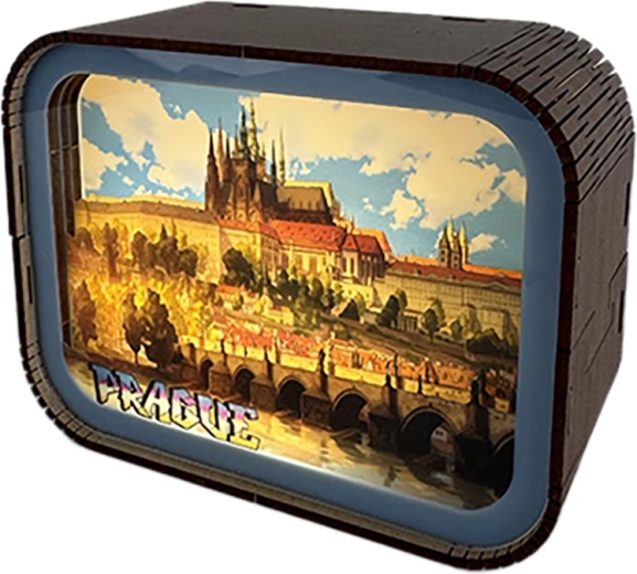 2Kids Toys drewniana składana lampka LED Praga – Most Karola i Hradczany