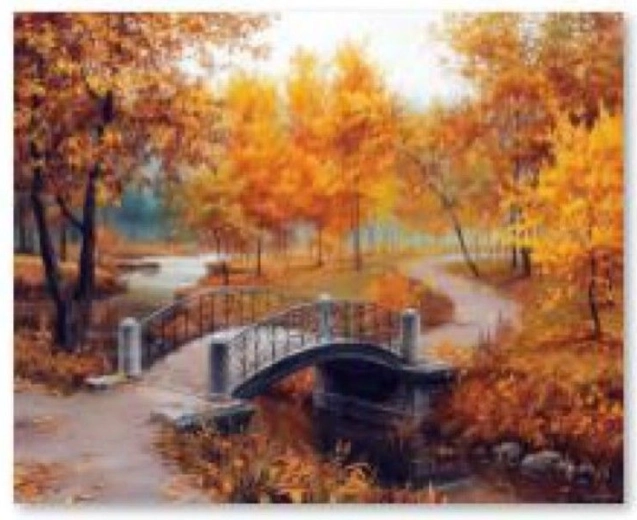 Haft diamentowy (diamond painting) Park jesienią 40 × 30 cm - 1 sztuka