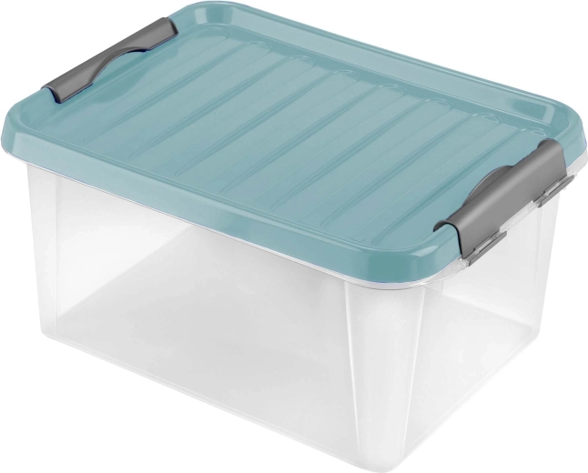 Plastowy pojemnik do przechowywania z pokrywą HEIDRUN 14 l