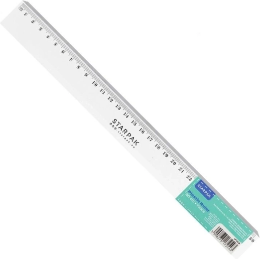 Przezroczysta plastikowa linijka 30 cm Starpak - 1 sztuka