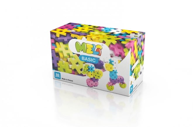 Klocki konstrukcyjne MELI Basic Pink 50 elementów