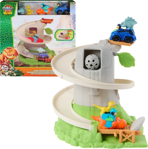 Spin Master Psi Patrol: The Dino Movie Jungle Rockslide Rescue – tor ratunkowy z pojazdami i dinozaurami