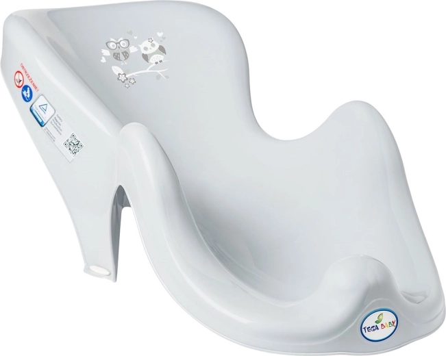 Leżaczek kąpielowy do wanienki – sowa, szary