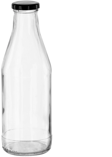 Szklana butelka na sok 1 l z metalową zakrętką 50 mm