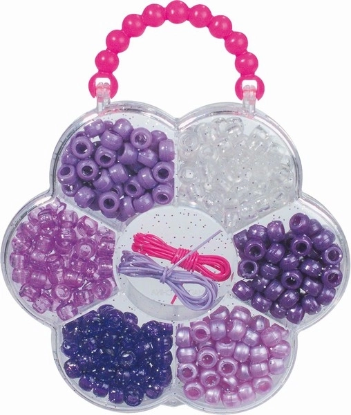 Zestaw plastikowych koralików do wyrobu biżuterii – Zestaw