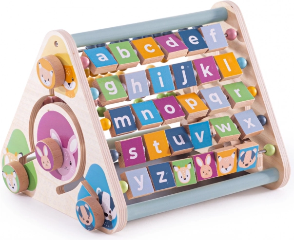 Bigjigs Toys drewniany aktywny trójkąt ze zwierzątkami