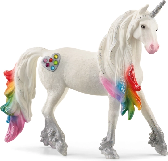 Schleich bayala tęczowy ogier jednorożec z serduszkami