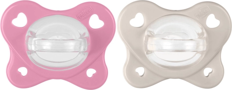 Chicco PhysioForma Dual Soft smoczki uspokajające różowe 6–16 m, 2 szt.
