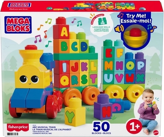 Fisher-Price muzyczna ciuchcia z klockami ABC