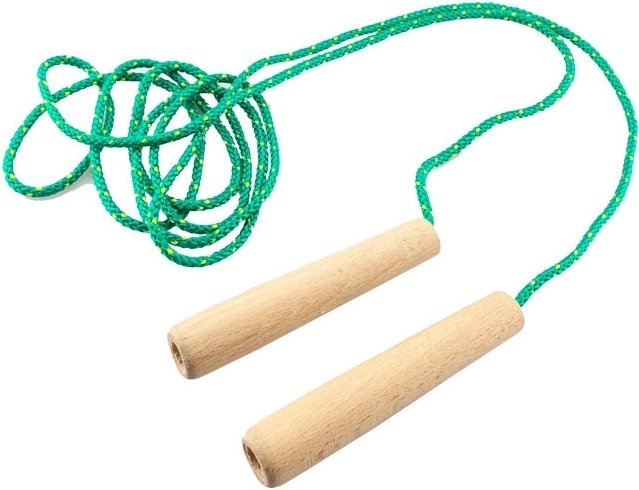 Wysokiej jakości skakanka 2 m z drewnianymi rączkami