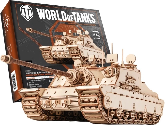 Little Story drewniane puzzle 3D World of Tanks Tortoise