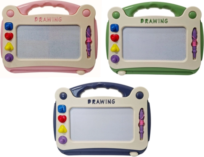 Magnetyczna tablica do rysowania ze stempelkami i długopisem