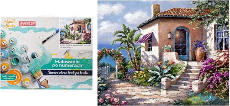Malowanie po numerach Domek nad morzem