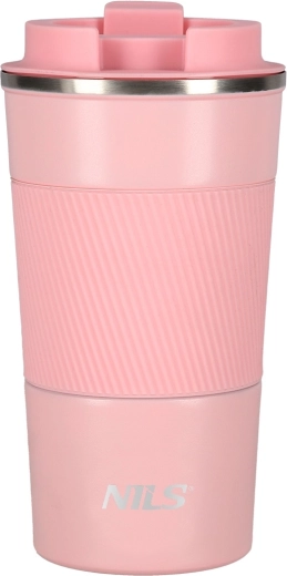 Różowy kubek termiczny NILS Camp 510 ml