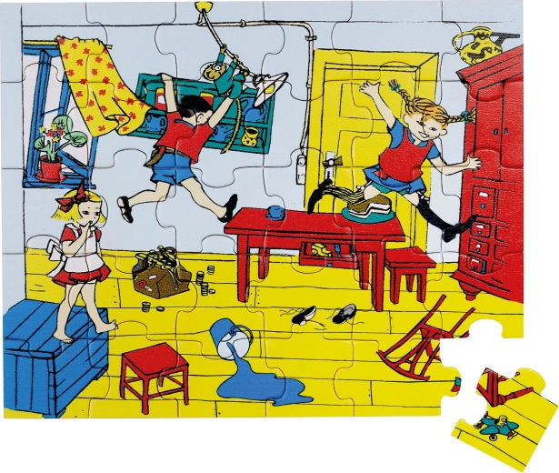 Drewniane puzzle Pippi Pończoszanka – 30 elementów