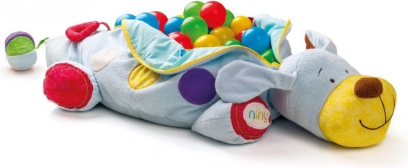 Wielofunkcyjny pluszowy pies z piłkami Niny