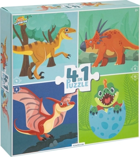 Puzzle dinozaury 4w1 TOY UNIVERSE