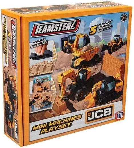 Teamsterz JCB zestaw mini maszyn budowlanych z piaskiem (5 szt.)