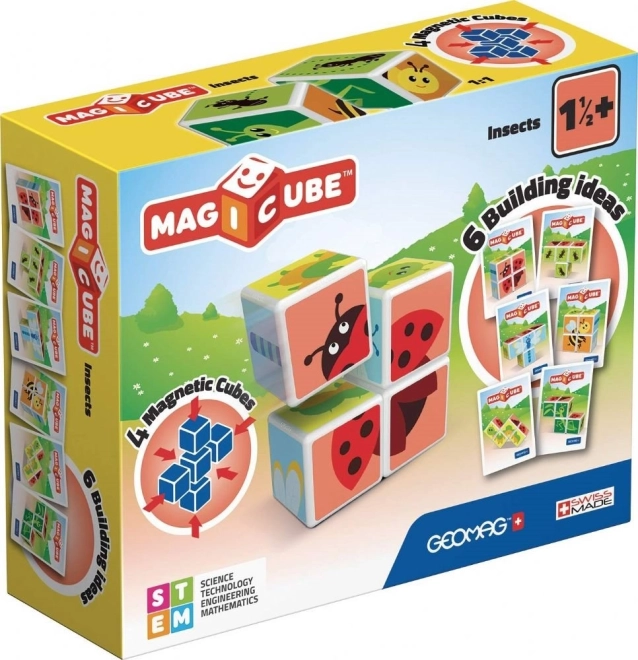 Geomag Magicube Owady – magnetyczne kostki z kartami (7 elementów)