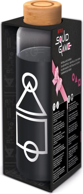 Szklana butelka z pokrowcem 585 ml SQUID GAME