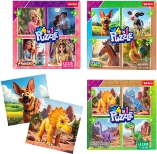 Puzzle 4 w 1 dla najmłodszych