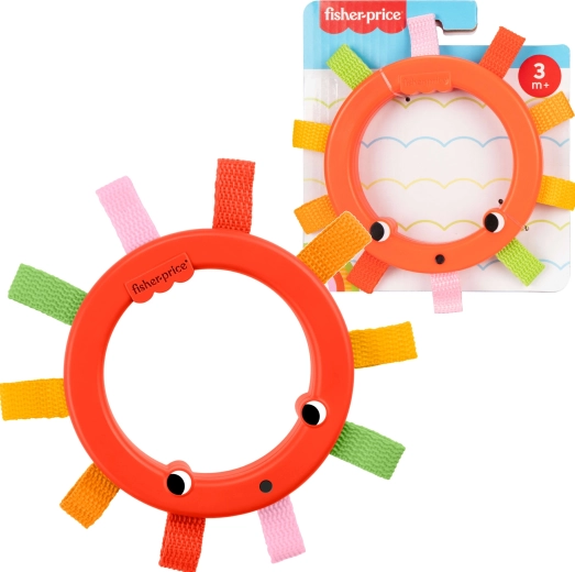 Sensoryczny pierścień – grzechotka dla niemowląt Ciemnoczerwony FISHER-PRICE