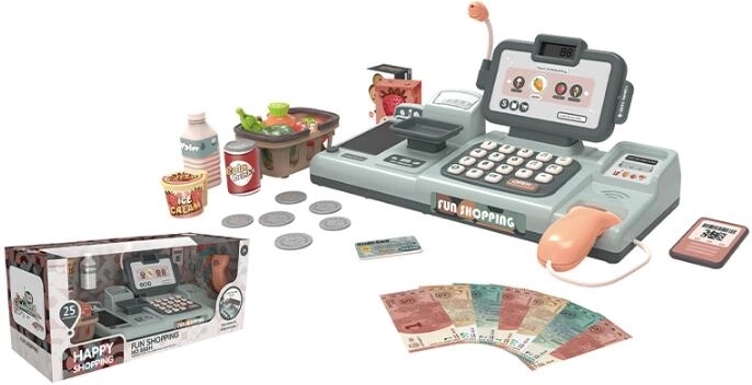 Kasa z skanerem i dźwiękami, 25 elementów