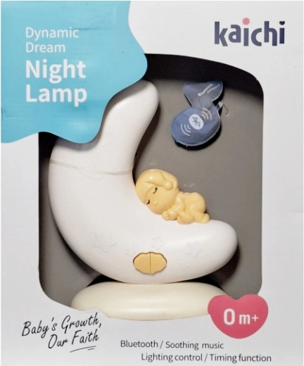 Lampka nocna Księżyc z muzyką usypiającą i Bluetooth