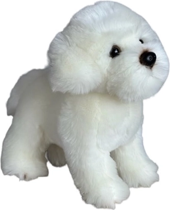 Pluszowy stojący piesek maltańczyk 30 cm