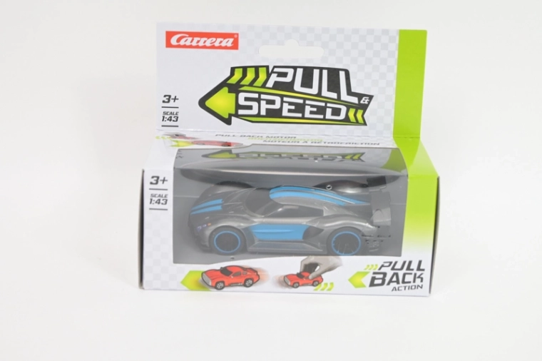 Carrera Pull Speed hypercar 1:43 antracytowo-niebieski