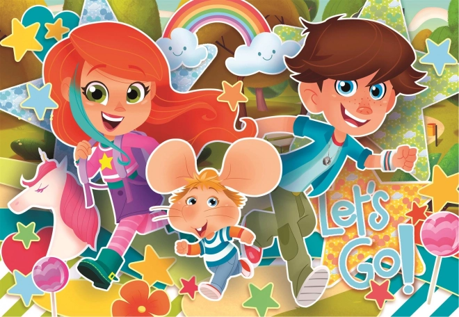 Clementoni gigantyczna podłogowa układanka Myšák Gigio 40 elementów