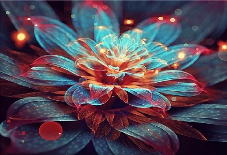 Diamentowa mozaika Lilia wodna 30 × 40 cm