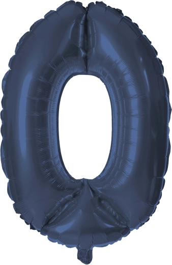 Balon foliowy cyfra 0 30 cm niebieski TORO