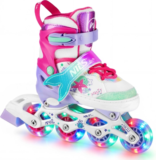 Dziecięce łyżworolki 4w1 z kółkami LED NILS Fun Mazzy – S (31-34)
