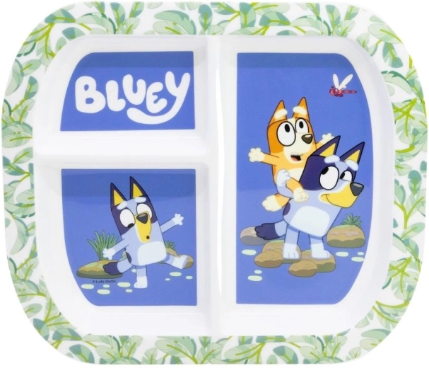 Plastikowy talerz z przegródkami Bluey - 1 szt.
