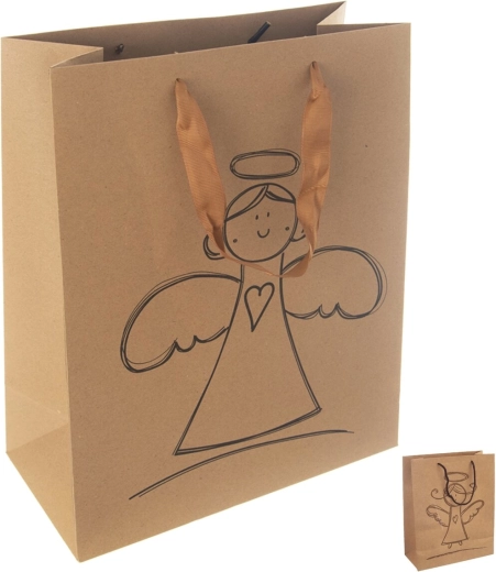 Papierowa torba prezentowa Anioł 26 × 12 × 32 cm mix