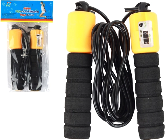 Skakanka Czarna-Pomarańczowa Z Licznikiem Fitness