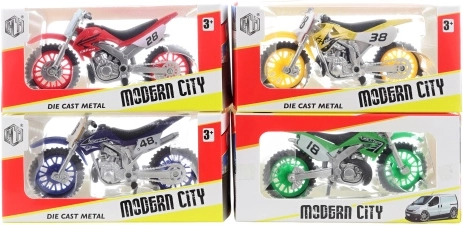 Metalowy motocykl w pudełku - 1 sztuka