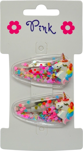 Spinki do włosów z jednorożcem, 2 szt.