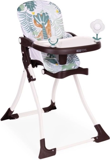 Składane krzesełko do karmienia ECOTOYS z zabawkami