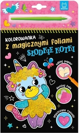 Kolorowanka z magicznymi foliami Słodkie kotki